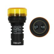 Лампа ADDS 22мм желтая LED 220В