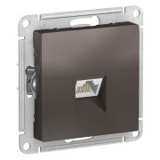 Розетка ATLASDESIGN компьютерная RJ45 механизм мокко