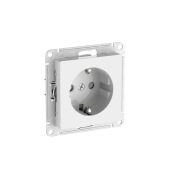 ATLASDESIGN РОЗЕТКА с заземлением со шторками, 16А, быстрозажимные клеммы, БЕЛЫЙ