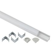 Комплект с угловым анодированным профилем CAB280 16х16мм, 2м и круглым экраном 2м (5/60/12