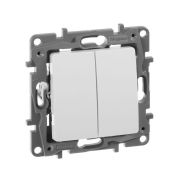 Переключатель 2-кл. СП Etika Plus 10А IP20 250В 10AX безвинтов. зажимы механизм бел. IEK 672212