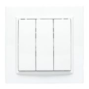 Выключатель 3-кл. СП Минск 10А IP20 бел. Basic EKF ERV10-024-10
