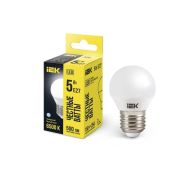 Лампа светодиодная G45 5Вт шар 6500К E27 230В IEK LLE-G45-5-230-65-E27